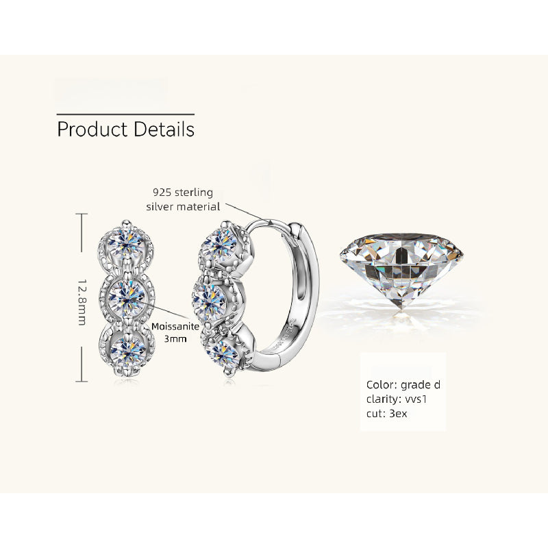 Small huggie earrings ear styling photo showing modern contemporary look