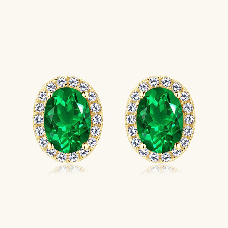 Elegant dangle hoop earrings with silver and green accents