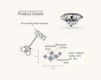 Sterling silver star stud earrings light reflection 7