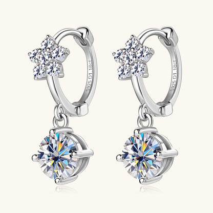 Back view of sterling silver earrings showing secure butterfly backing