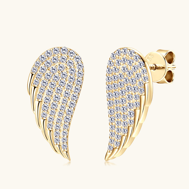 Sterling silver moissanite huggie hoop earrings main product view showing brilliant sparkle and premium quality finish