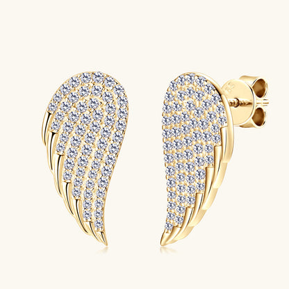 Sterling silver moissanite huggie hoop earrings main product view showing brilliant sparkle and premium quality finish