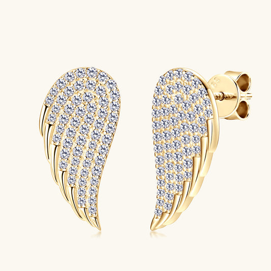Sterling silver moissanite huggie hoop earrings main product view showing brilliant sparkle and premium quality finish
