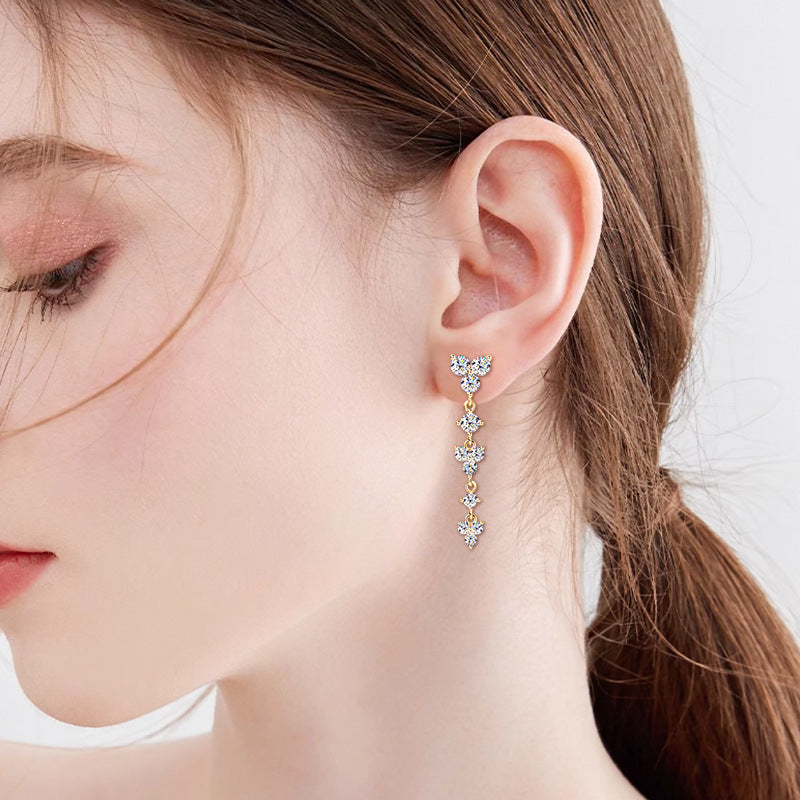Bridal styling with sterling silver teardrop earrings