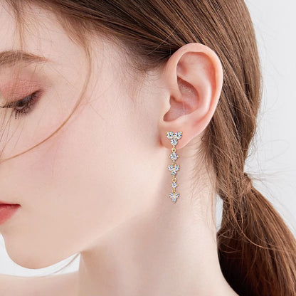 Bridal styling with sterling silver teardrop earrings