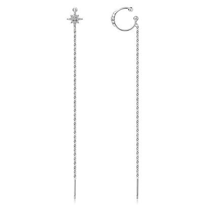 Flat back design view of sterling silver moissanite stud earrings comfort fit