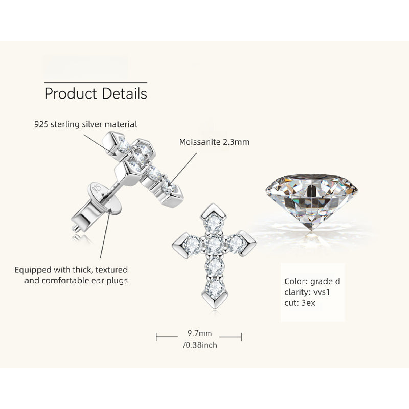 Premium packaging for sterling silver moissanite stud earrings