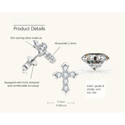Premium packaging for sterling silver moissanite stud earrings